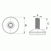 Chrome capped adjustable feet [025] (025303069903)