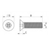 Flat head machine screw metal DIN 965 [341-m] (341050841553)