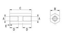 Hexagonal low Voltage insulator [124-1]