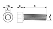 PEEK® socket head screw [183]