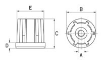 Heavy duty round threaded insert [280-1]