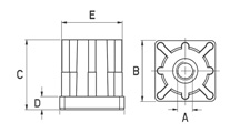 Heavy duty square threaded insert [280]