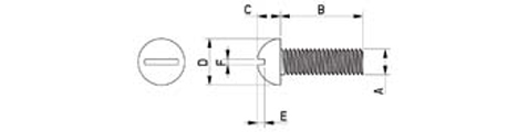 Slotted round head screw [421]